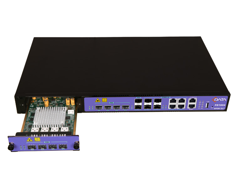 CDATA - OLT Modular, 8 puertos GPON, 2 Tarjetas de 4 ptos - FD1608E-C1-PDA0