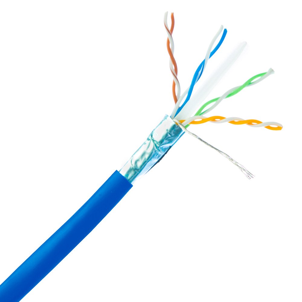 NITROTEL ENGINEERPRO CABLE EXTERIOR CAT6 BLINDADO F/UTP 550MHZ 23AWG, JACKET LSZH - AZUL - 305 METROS