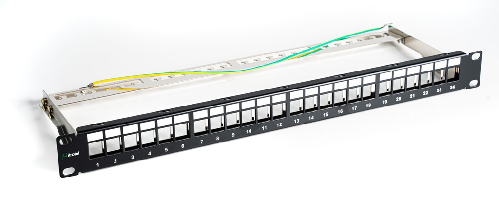 NITROTEL ENGINEERPRO PATCHPANEL MODULAR BLINDADO DE 24 PUERTOS - NTBP24USH