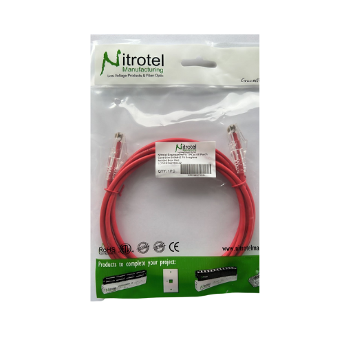NITROTEL ENGINEERPRO PATCHCORD UTP CAT6 7FT SLIM - ROJO 