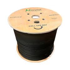 NITROTEL FIBRADROP G657A2 - 1 HILO CON MENSAJERO DE ACERO - CARRETE 1 KM / NT-GJYXFCH-1A2