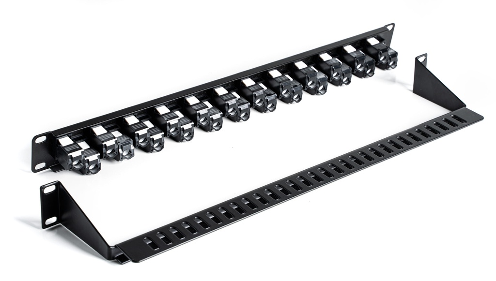 NITROTEL PATCHPANEL CAT6A 24 Puertos Modular Cargado con Jack Incluidos 