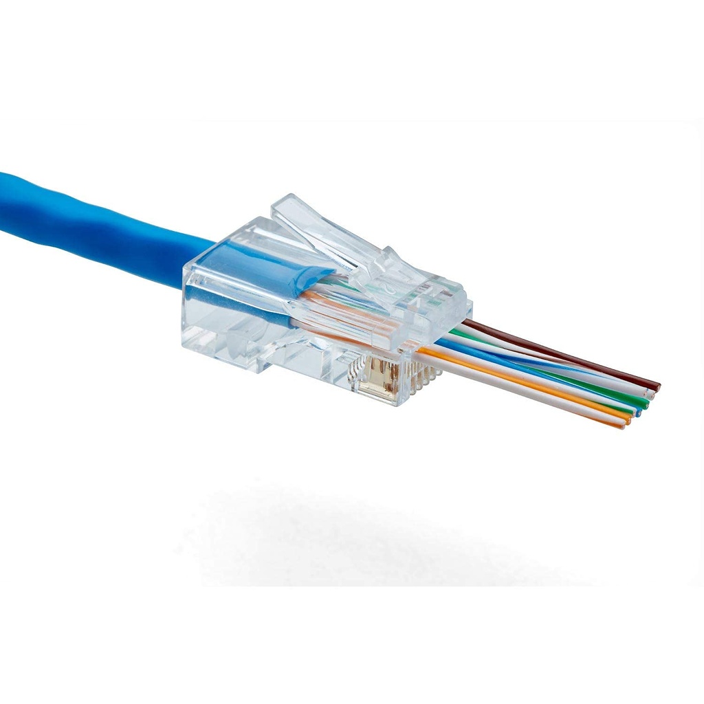 NITROTEL-PLUG MODULAR RJ45 CAT6 PASS-THROUGH - PACK 100 UNIDADES