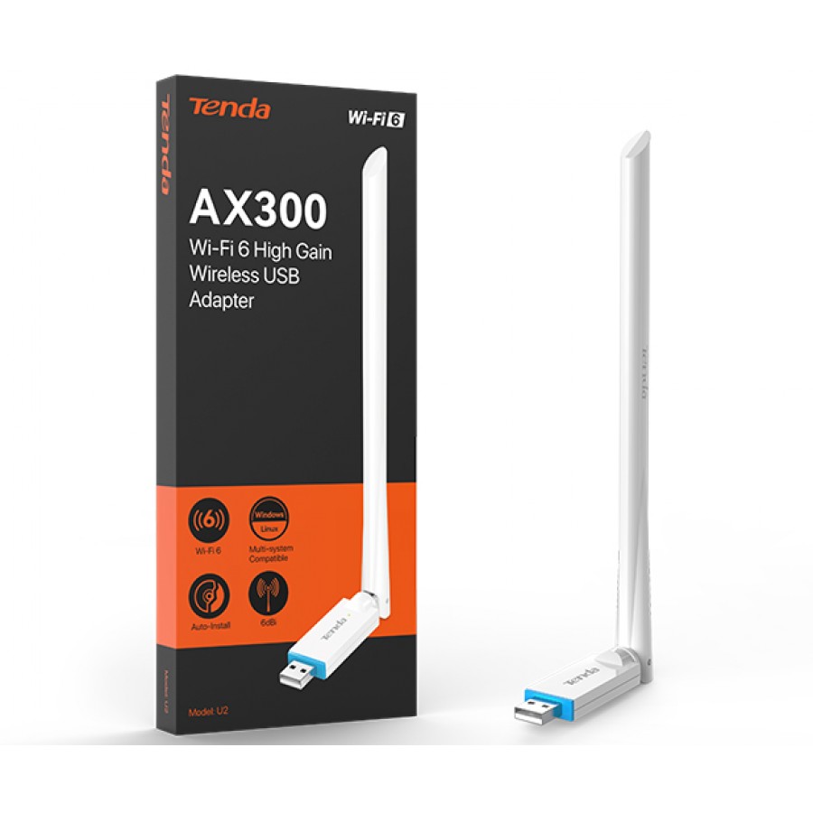 TENDA - Antena Externa USB AX300 WIFI 6 - u2
