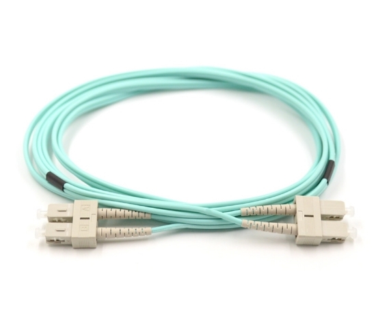 NITROTEL FIBER JUMPER SC/PC - SC/PC MULTIMODO 50/125um OM3 2 METROS DUPLEX 2.0 MM AQUA