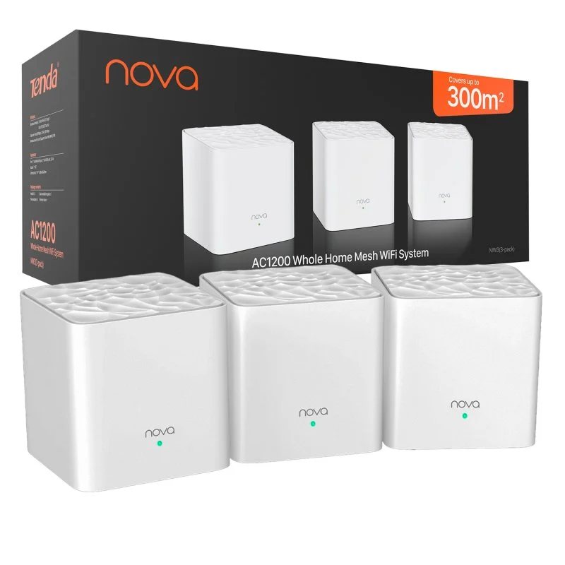 Tenda - Router Mesh AC1200 WIFI 5 - nova MW3 (3 pack)