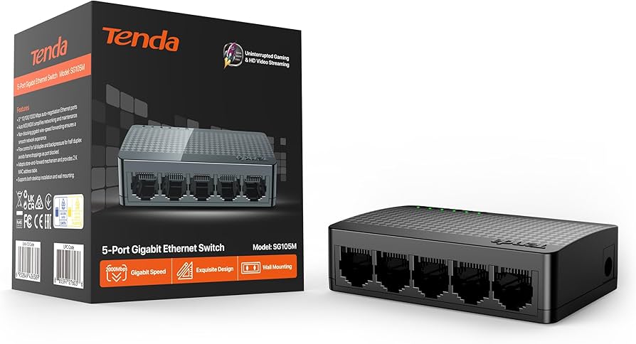 TENDA - Switch 5 Puertos Gigabit - SG105M