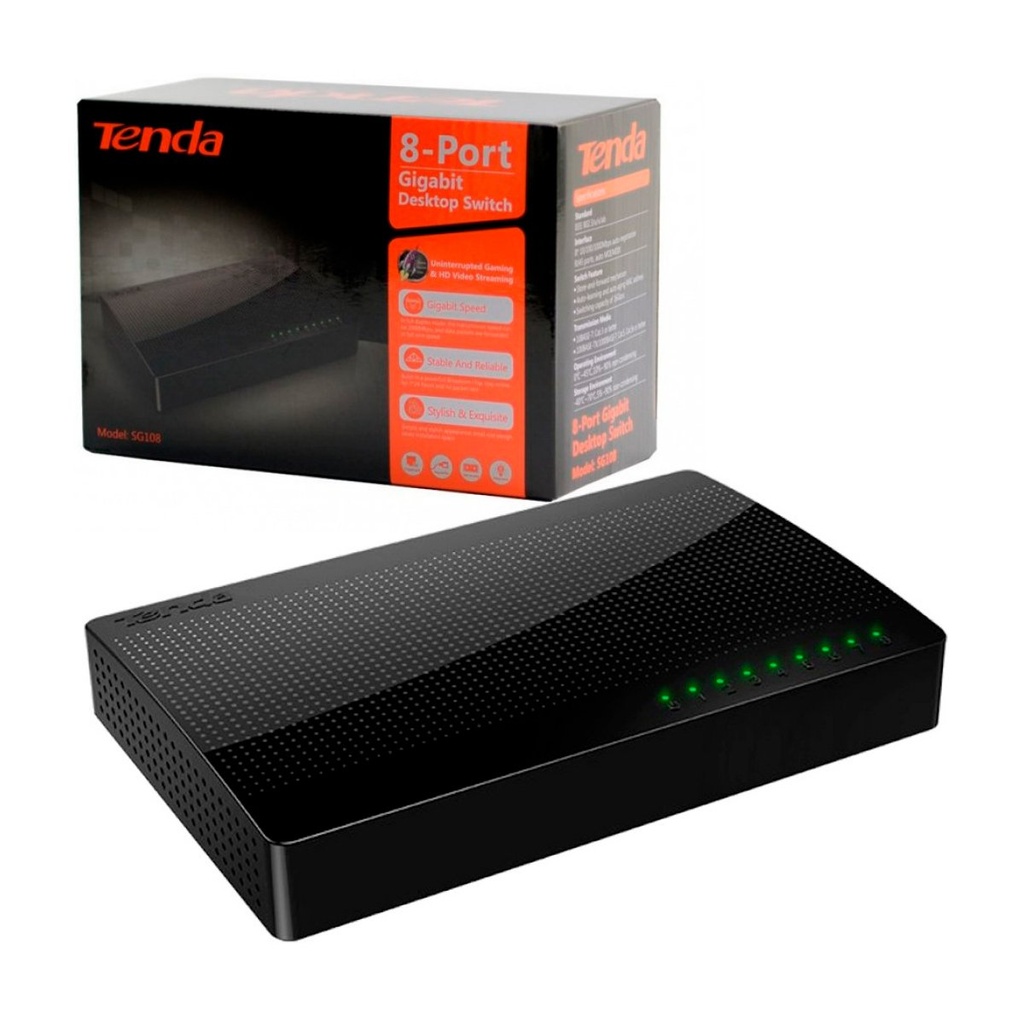 TENDA - Switch 8 Puertos Gigabit - SG108M 