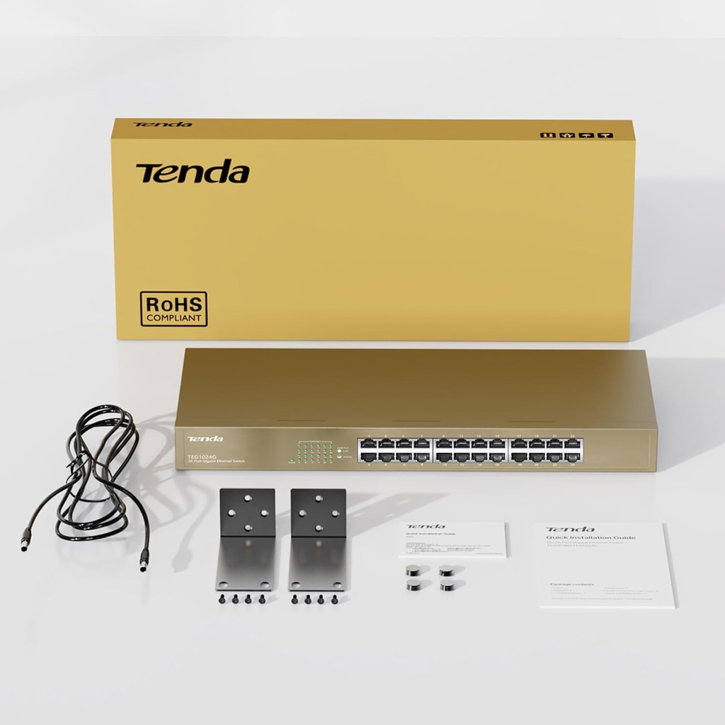 TENDA - Switch 24 Puertos Gigabit - TEG1024G