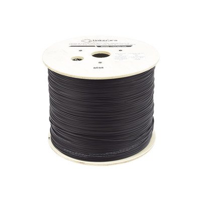 LinkedPro - Fibra Drop Flat G657A2 - 1 HILO FRP con Mensajero - Carrucha 1 Km