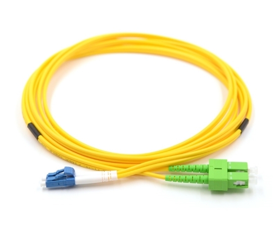 Kibu Networks - Fiber Jumper LC/UPC-SC/APC Monomodo G657A2 Duplex - 3 metros  