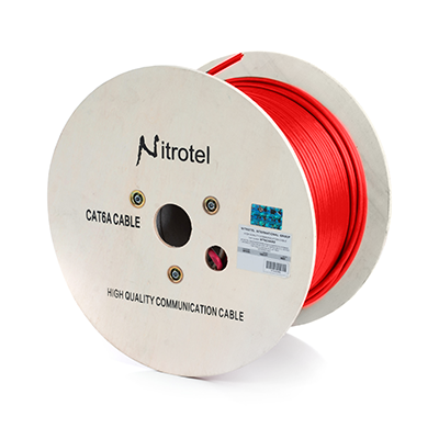 NITROTEL ENGINEERPRO CAT6 UTP 550MHZ 23AWG 4 PARES, CAJA DE CABLE, 305 METROS / 1000FT  - COLOR ROJO - NTNC6ERD