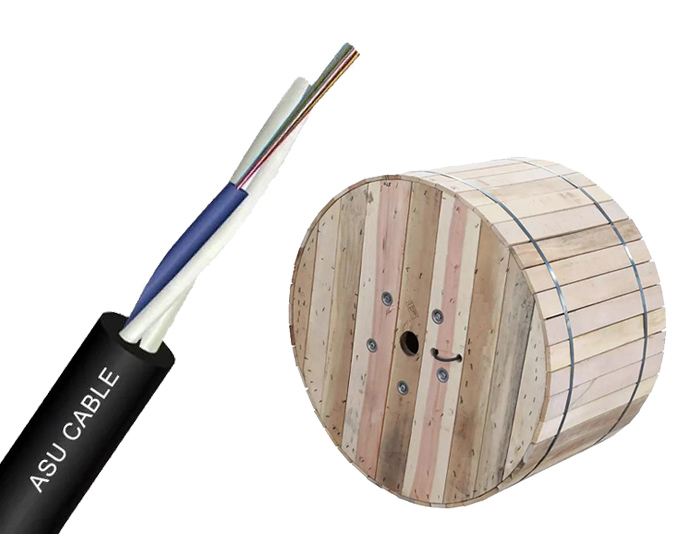 Kibu Networks - FIBRA OPTICA ASU (mini ADSS) G652D 24 HILOS SPAN 100mts - CARRETE 4 KM