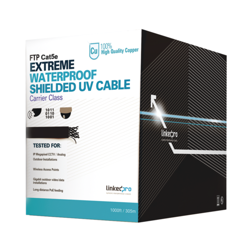 LINKEDPRO - Caja de Cable Exterior CAT5e 100% Cobre 24 AWG 305 metros - PROCAT5EXTLITE