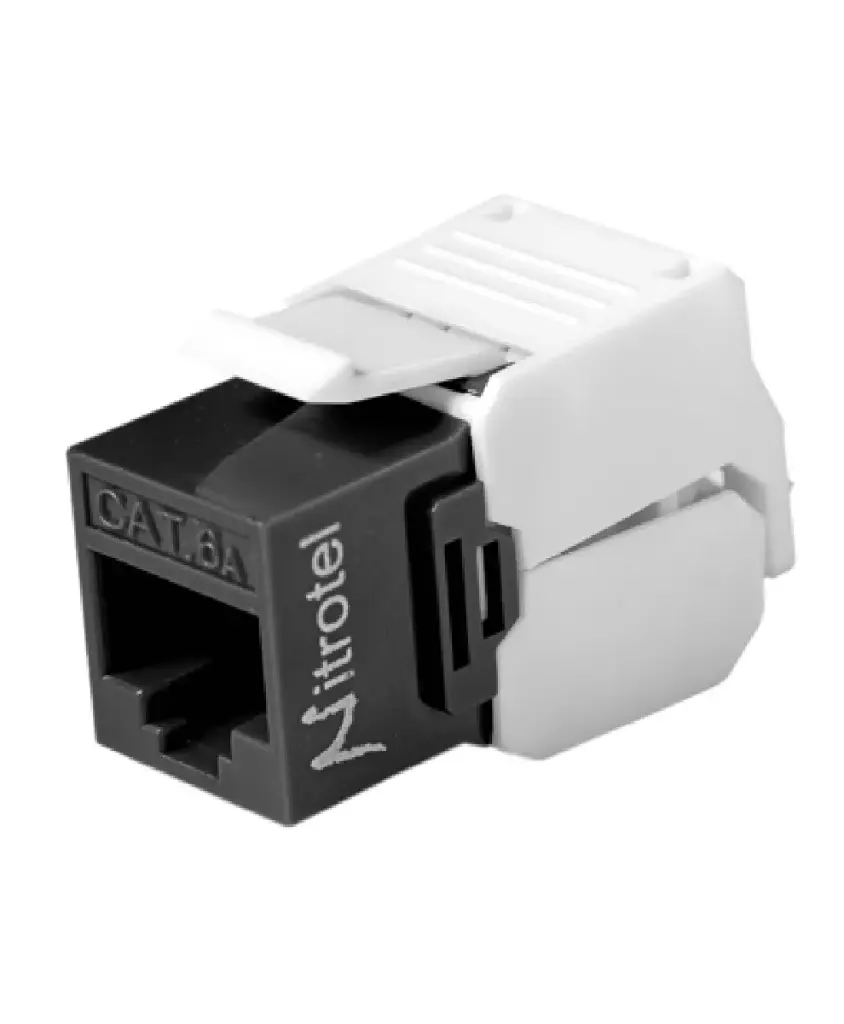NITROTEL ENGINEERPRO CAT6 180 GRADOS KEYSTONE JACK  TOOLLESS- NEGRO/ NTKJ6EBKXP