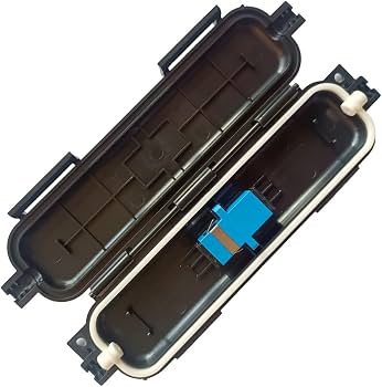 KIBU NETWORKS - Caja de ABS con protección impermeable para cable de acometida FTTH y adaptador SC