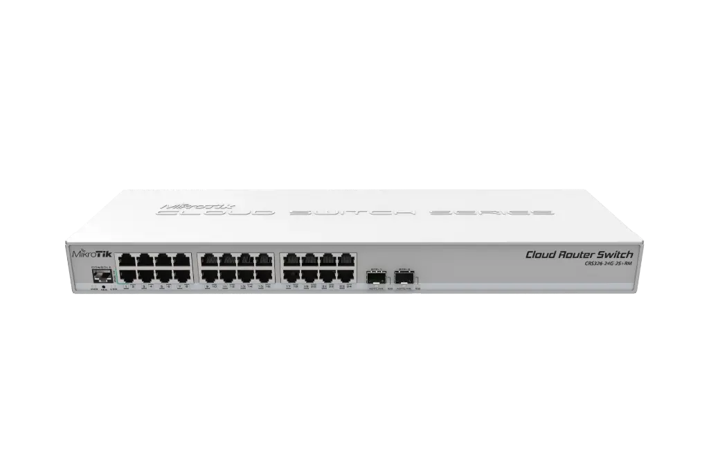 [CRS326-24G-2S+RM] MIKROTIK - ROUTER SWITCH 24 RJ45, 2 SFP+ 