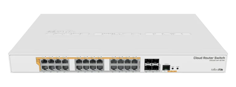 MIKROTIK - ROUTER SWITCH 24 POE, 4SFP+ 10G - CRS328-24P-4S+RM (500 WATTS)