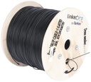LinkedPro - Fibra Drop Flat G657A2 - 1 HILO FRP con Mensajero - Carrucha 1 Km