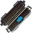 KIBU NETWORKS - Caja de ABS con protección impermeable para cable de acometida FTTH y adaptador SC